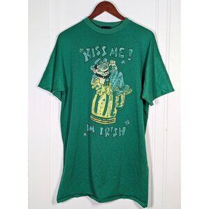 VTG 80s Kiss Me I'm Irish St. Patricks Day Thrashed Shirt Size XL Single Stitch